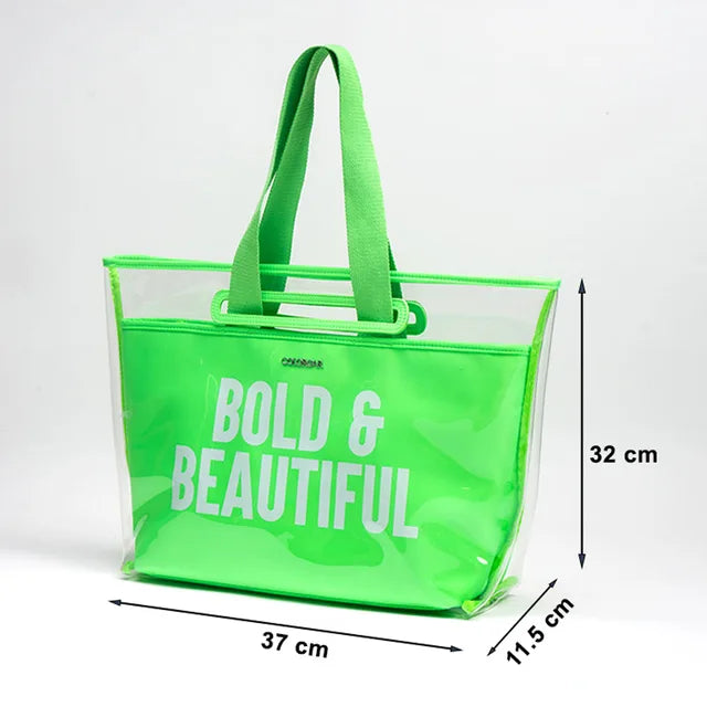 THE BOLD & BEAUTIFUL TOTE - NEON GREEN